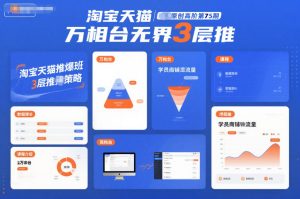 淘宝天猫推爆班原创高阶第75期，万相台无界3层推-副业严选