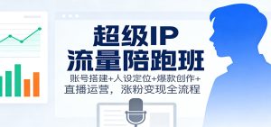 超级IP流量陪跑班：账号搭建+人设定位+爆款创作+直播运营，涨粉变现全流程-副业严选