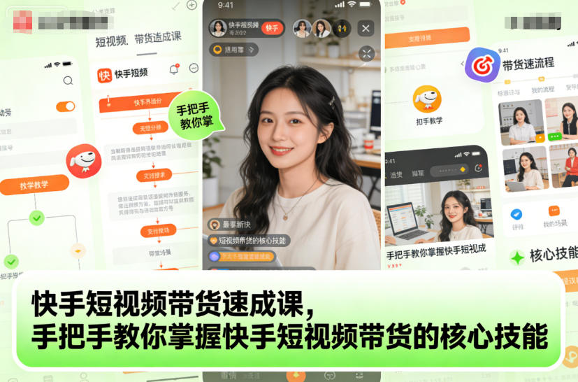 快手短视频带货速成课，手把手教你掌握快手短视频带货的核心技能 - 副业严选-副业严选