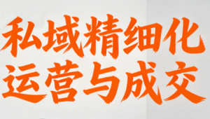 楚老师·私域精细化运营与成交-副业严选