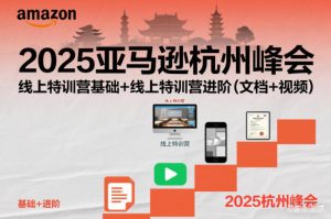 2025亚马逊杭州峰会,线上特训营基础+线上特训营进阶(文档+视频)-副业严选