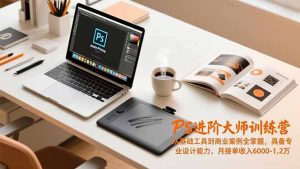 PS进阶大师训练营，从基础工具到商业案例全掌握，具备专业设计能力，月接单收入6000-1.2万-副业严选