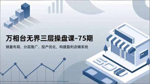 万相台无界三层操盘课-75期，销量布局、分层推广、投产优化，构建盈利店铺系统-副业严选