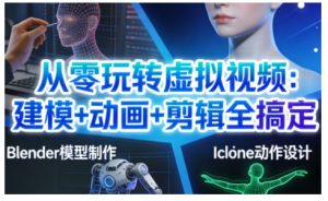 从零玩转虚拟视频:建模+动画+剪辑全搞定,轻松创作出专业级的虚拟视频内容-副业严选
