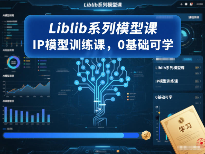 Liblib系列模型课，IP模型训练课，0基础可学 - 副业严选-副业严选