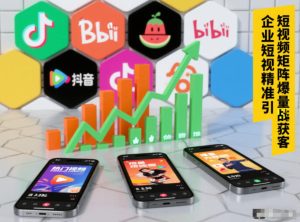 企业短视频精准引流矩阵获客，短视频矩阵爆量战法-副业严选