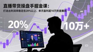 直播带货操盘手掘金课:打造出利润率稳定在20%以上、单月盈利超10万的直播间-副业严选