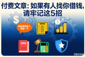 付费文章：如果有人找你借钱，请牢记这5招-副业严选