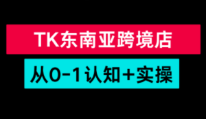 TikTok东南亚跨境从0-1认知实操课-副业严选