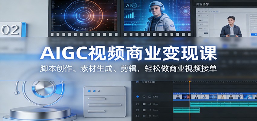 AIGC视频商业变现课：脚本创作、素材生成、剪辑，轻松做商业视频接单 - 副业严选-副业严选