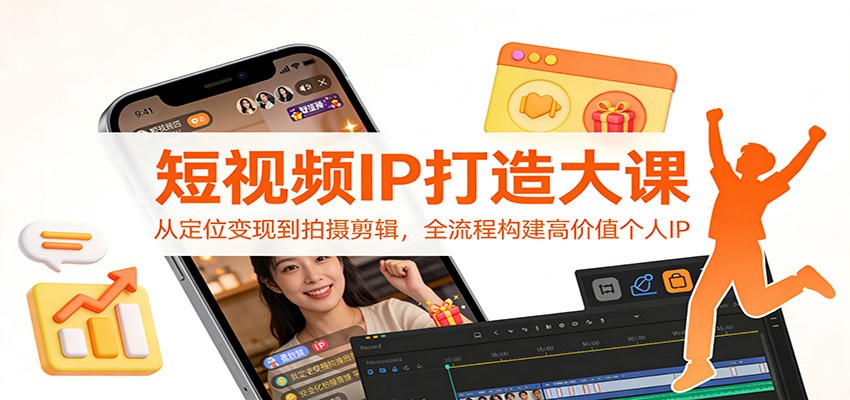 短视频IP打造大课：从定位变现到拍摄剪辑，全流程构建高价值个人IP - 副业严选-副业严选