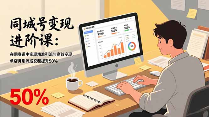 同城号变现进阶课：在同城赛道中实现精准引流与高效变现，单店月引流成交额提升50% - 副业严选-副业严选