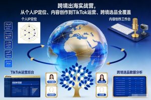 跨境出海实战营,从个人IP定位、内容创作到TikTok运营、跨境选品全覆盖-副业严选