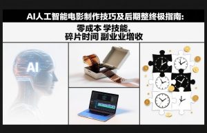 AI人工智能电影制作技巧及后期完整终极指南：零成本学技能，碎片时间副业增收-副业严选