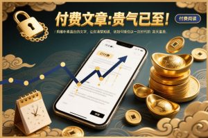 付费文章:贵气已至!用最朴素直白的文字,让你清楚知道,该如何接住这一次时代的泼天富贵-副业严选