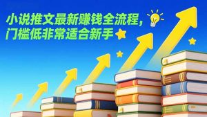小说推文最新赚钱全流程，门槛低非常适合新手-副业严选