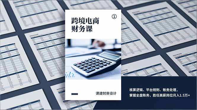 跨境电商财务课,核算逻辑、平台规则、账务处理,掌握全盘账务,胜任高薪岗位月入1.5万+ 跨境电商财务课,核算逻辑、平台规则、账务处理,掌握全盘账务,胜任高薪岗位月入1.5万+