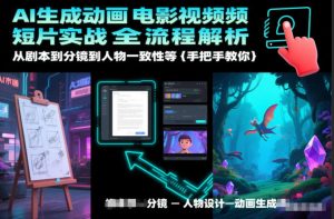 AI生成动画电影视频短片实战全流程解析，从剧本到分镜到人物一致性等手把手教你-副业严选