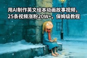 用AI制作英文绘本动画故事视频，25条视频涨粉20W+，保姆级教程-副业严选