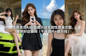 性感美女Ai绘图提示词生成性感美女图,要用好这些词(千张图片+提示词)-副业严选