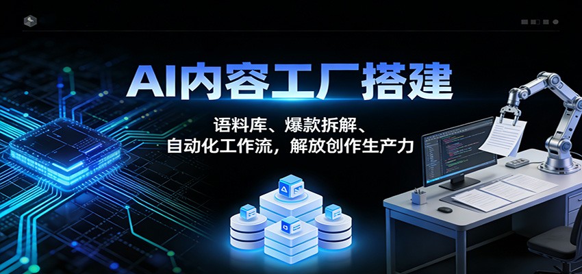 AI内容工厂搭建：语料库、爆款拆解、自动化工作流，解放创作生产力 - 副业严选-副业严选