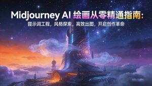 Midjourney AI绘画从零精通指南：提示词工程，风格探索，高效出图，开启创作革命-副业严选