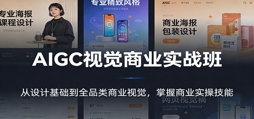 AIGC视觉商业实战班：从设计基础到全品类商业视觉，掌握商业实操技能 - 副业严选-副业严选