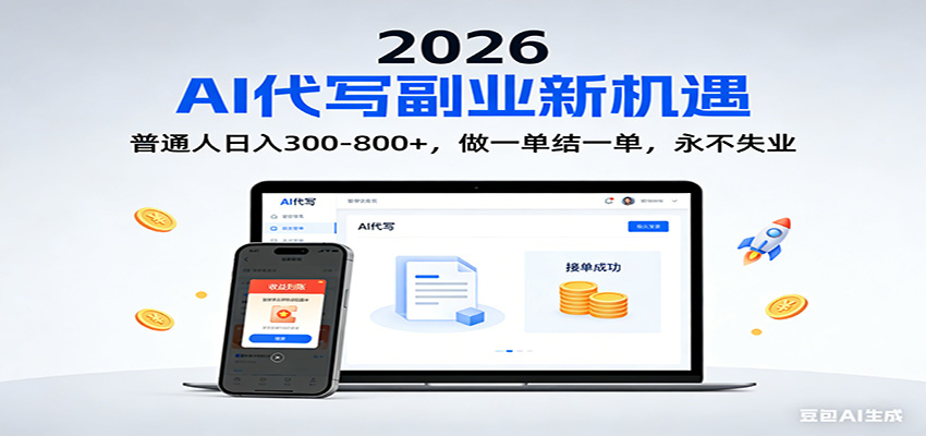 2026 副业首选！AI 代写日入 300-800，普通人0门槛，做一单结一单！ - 副业严选-副业严选