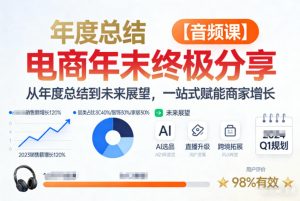 电商年未终极分享，从年度总结到未来展望，一站式赋能商家增长【音频课】-副业严选