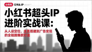小红书超头IP进阶实战课：从人设定位、主页搭建到广告变现的全链路爆款打法-副业严选