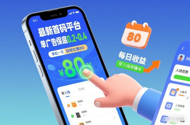 最新首码平台，单广告保底0.2-0.4，单机一天轻松撸80，早入场早賺米【揭秘】 - 副业严选-副业严选
