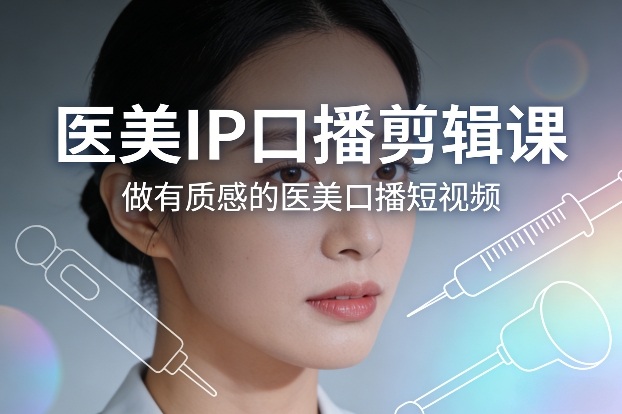 医美IP口播剪辑课，做有质感的医美口播短视频 - 副业严选-副业严选