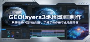 GEOlayers3地图动画制作:从基础操作到特效制作,手把手教你做专业地图动画-副业严选