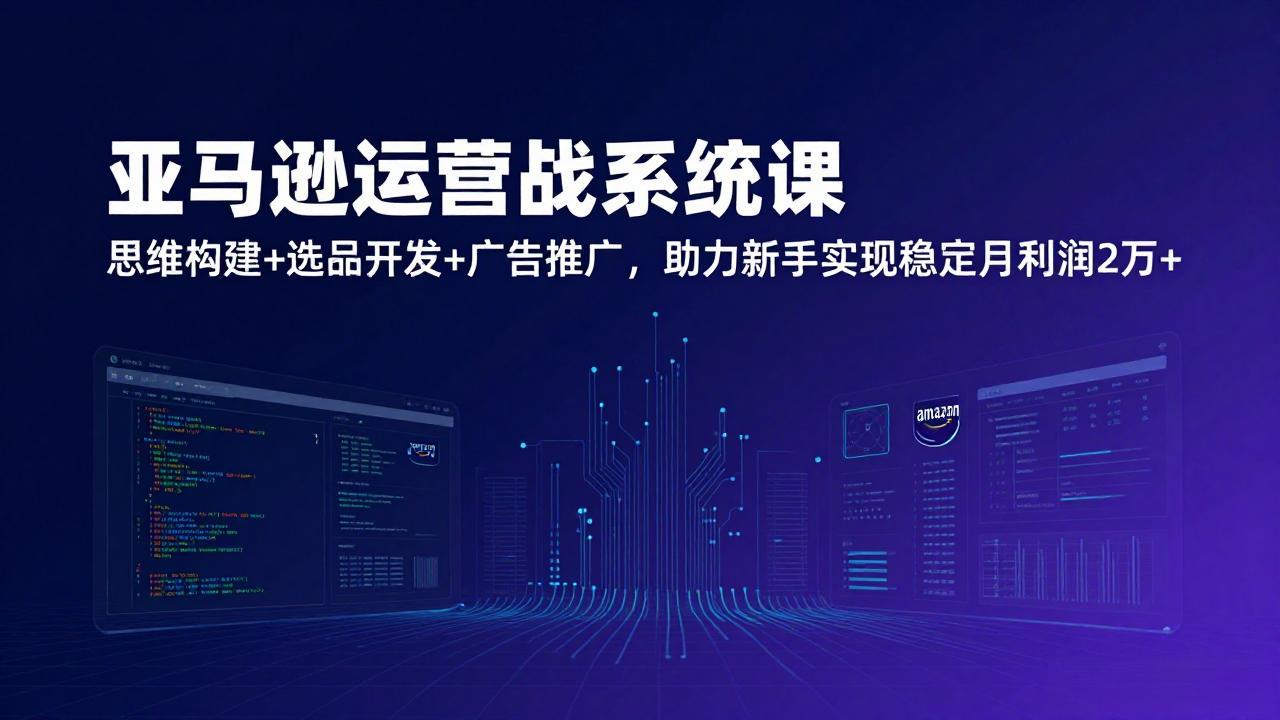 亚马逊运营实战系统课，思维构建+选品开发+广告推广，助力新手实现稳定月利润2万+(更新 - 副业严选-副业严选