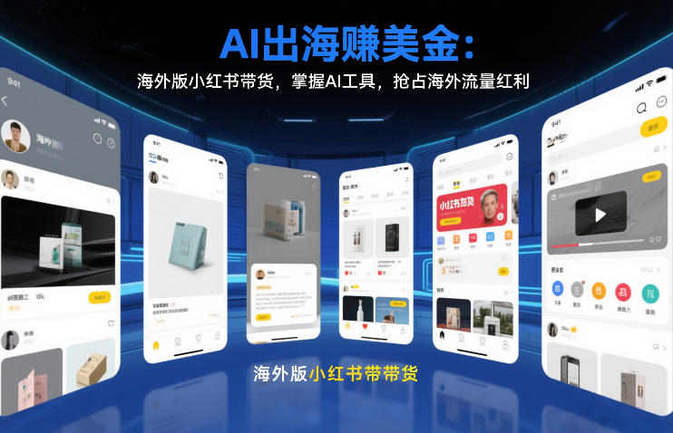 AI出海賺美金：海外版小红书带货，掌握AI工具，抢占海外流量红利(更新2026) - 副业严选-副业严选