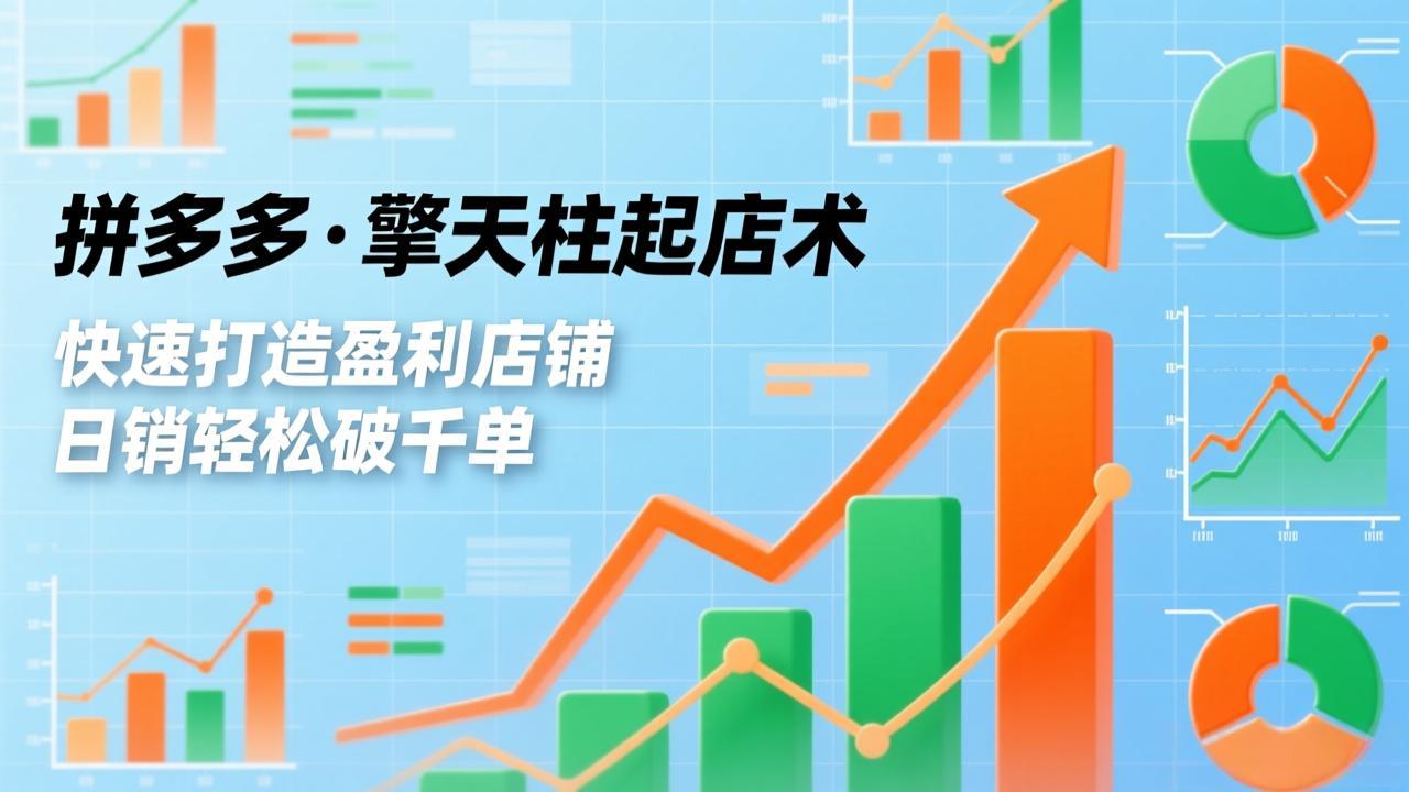 拼多多·擎天柱起店术，爆流布局、利润起飞、不断流，快速打造盈利店铺，日销破千单(更新 - 副业严选-副业严选