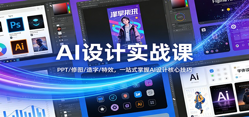 AI设计实战课：PPT/修图/造字/特效，一站式掌握AI设计核心技巧 - 副业严选-副业严选