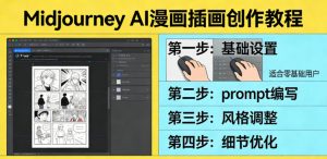 利用Midjourney AI人工智能轻松创作漫画插画教程，零基础创作完整漫画插画-副业严选